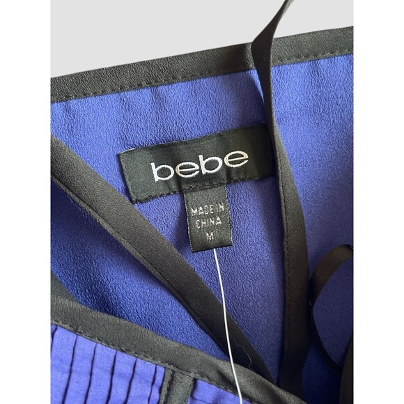 Y2k Luxe Whimsigoth Satin Lace Trim Pleated Bustier Bebe Silk Size Medium NWT - Picture 7 of 9